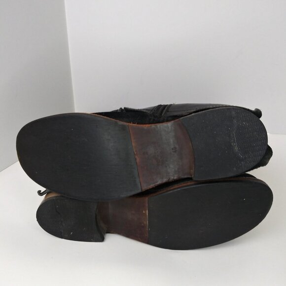 Gidigio Moto Riding Boot Black Leather Suede Buckle Handmade Italian Luxe EU 40 - Picture 3 of 7